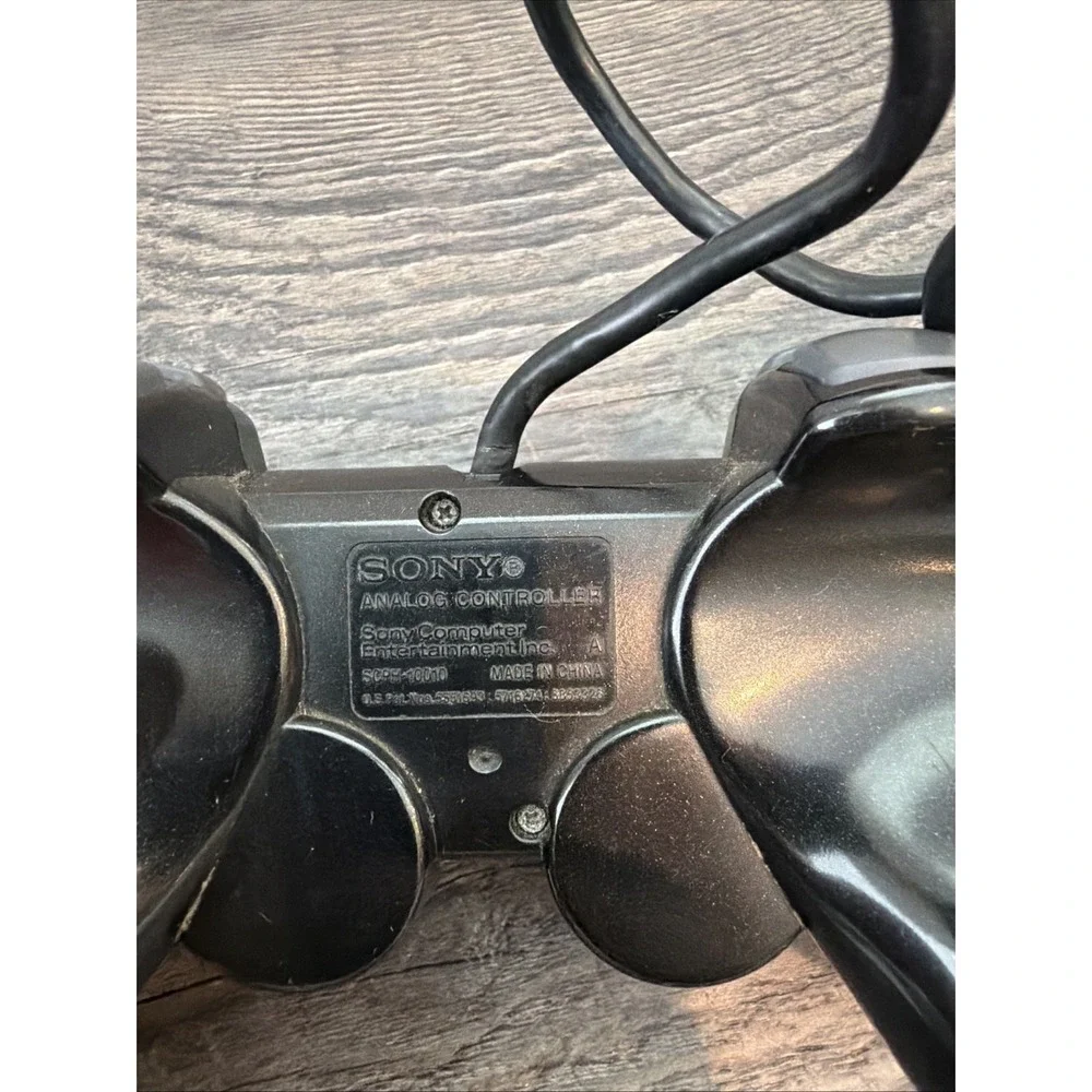 Sony PlayStation PS2 DualShock 2 Black Wired Analog Controller OEM SCPH-10010